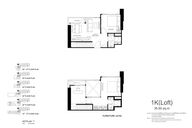 imgi_61_sansiri-condo-xelf-plan-section-unit-layout-Loft-1K