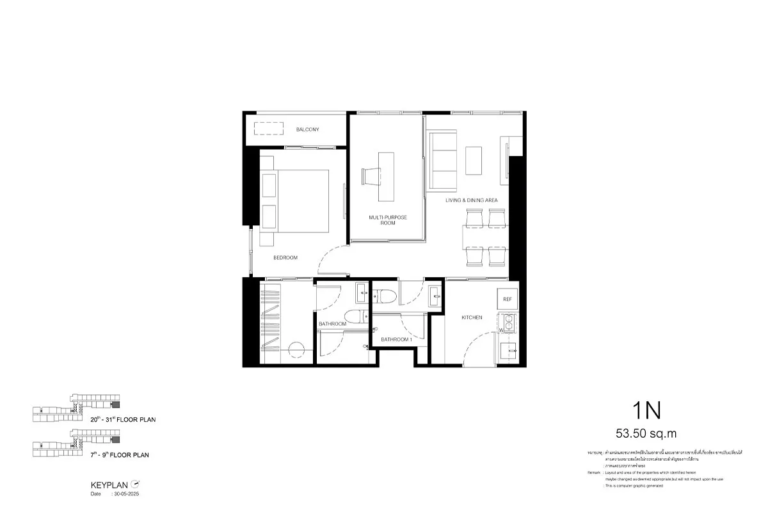 imgi_66_sansiri-condo-xelf-plan-section-unit-layout-Loft-1N