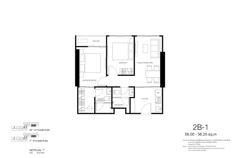 imgi_68_sansiri-condo-xelf-plan-section-unit-layout-2B-1